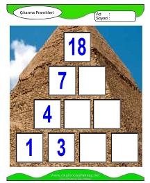 Çıkarma Pramidi Çalışma Sayfaları